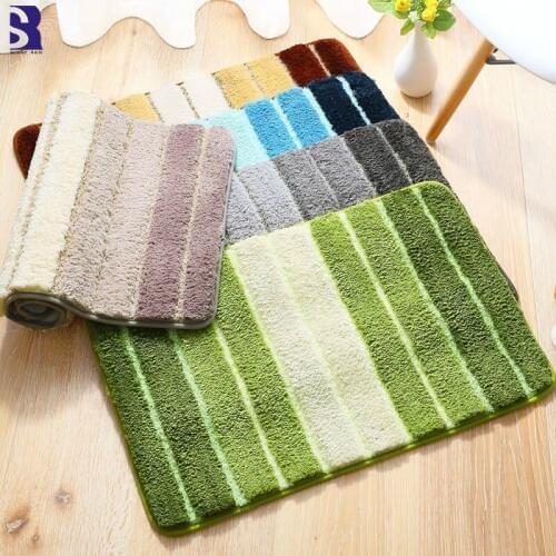 SunnyRain 1-Piece Bath Room Rug Fluffy Mats Slip Resistant Area Rugs Kitchen Rugs Washable