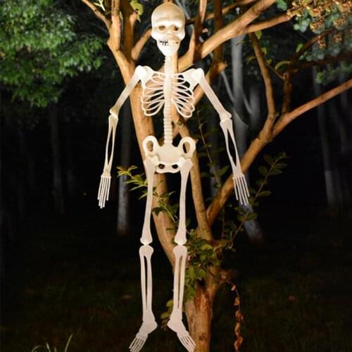 Luminous Skull 32Cm Skeleton Body Scary Halloween Haunted House Tricky Prop Evil Party Favors Halloween Eve Scary Decoration
