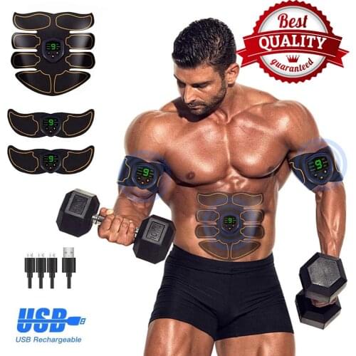 Abdominal muscle trainer EMS muscle stimulator Massage ABS Muscles Electrostimulator Toner Body Exercise Fitness Equipment Gym