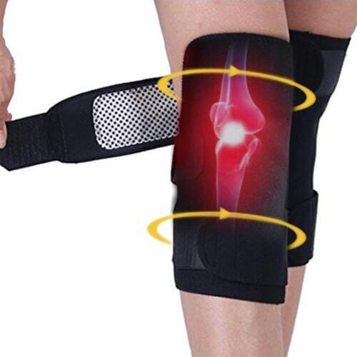 Ifory 2 Pcs Tourmaline Self Heating Knee Brace Support Belt Leg Magnetic Therapy Care Band Adjustable Knee Massage Health Care