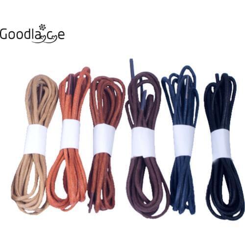 Waxed Shoelaces Round Cotton Shoe Laces w. Wax Coating Oxford Canvas Sneaker 100cm / 39" Long