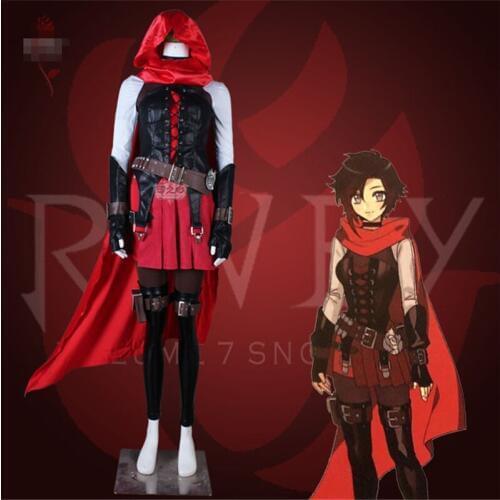 Anime Ruby Rose Captain Little Red Riding Hood Sexual Turn Cosplay Costume Halloween Carnival Uniforms H