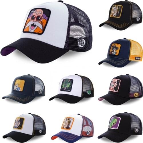 High Quality DRAGON BALL Saint Seiya NARUTO Anime Snapback Baseball Cap Men Women Hip Hop Dad Mesh Trucker Hat Dropshipping