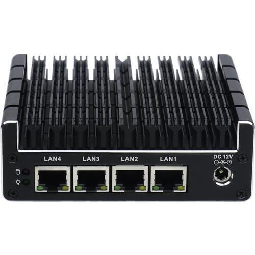 Fanless Mini PC Support AES-NI,Firewall,PFsense,Celeron J3060 J3160 with4*LAN 1*COM 2*HDMI Intel i210AT Nic X86 Linux Router NUC