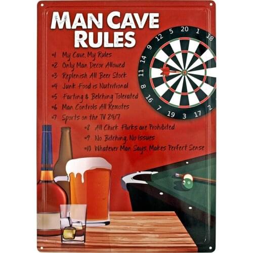 Pool Table Dart Board Junk Food Fart Metal Tin Sign Wall Decor Art 8x12Inches (20x30cm)