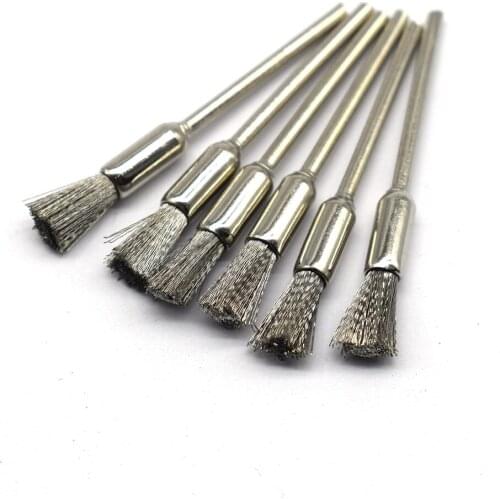 Jewelry Steel Wire Bristle Brushes 2.35MM Handle Jewelry Abrasive Brush Cleaning Brush Dremel Accessories For Rotary Tools