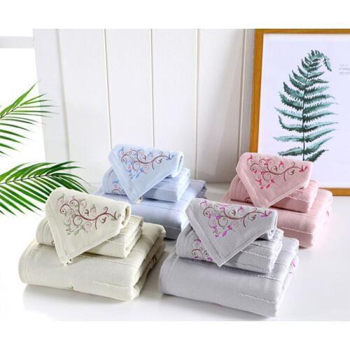 Soft Morning Glory Towel Set 100% Cotton For Adults Kids Print Beauty Face Bath Towel Shower Spa Hand Towel Home Toalla De Ducha