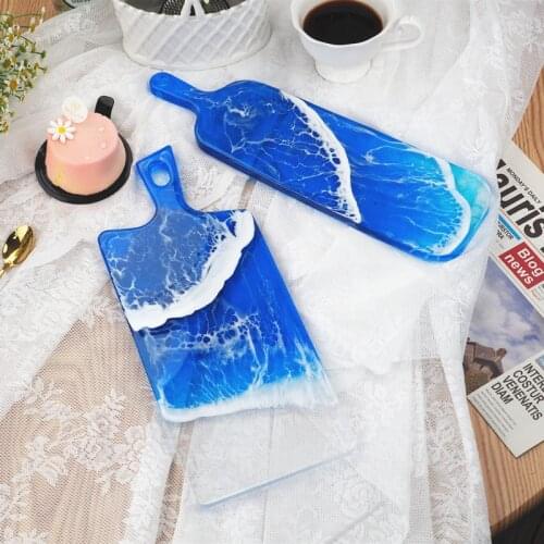 Irregular Rectangle Handle Tray Silicone Mold for Diy Irregular Coaster Epoxy Resin Molds for Jewelry