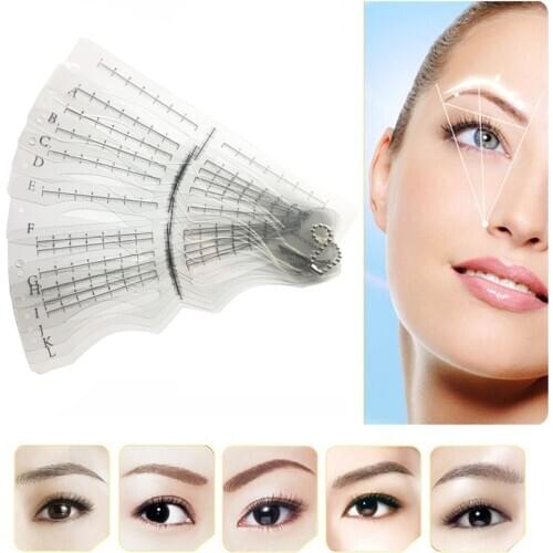 Template Eyebrow Eyebrow Stencils Reusable Eyebrow Drawing Guide Card Brow Template DIY Make Up Tools Wholesales