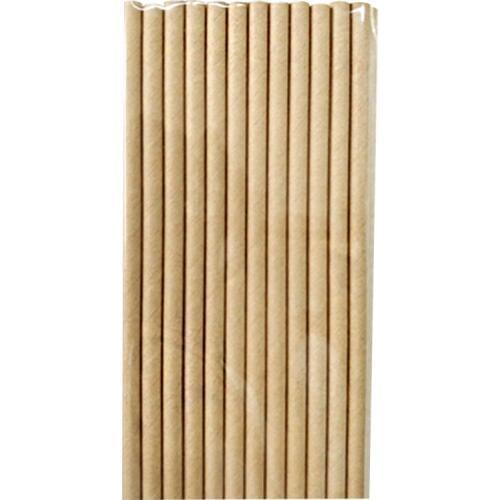 100pcs/pack Kraft Paper Straw Disposable Drinking Tool Party Supplies
