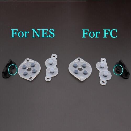 2sets Rubber Replacement Parts For NES FC PC Controller Joy Pad Silicon Conduct Rubber Button