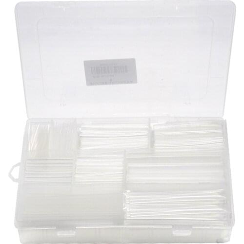 385 pcs/lot Transparent Color 9 Sizes Assorted 2:1 Flame-retardant Boxed Heat Shrink Tubing Kit