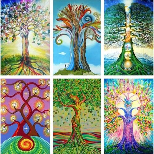 Diamond Painting Tree Picture 5D DIY Round Drill Diamond Embroidery Full Home Decoration Ornaments Handmade Birthday Gifts