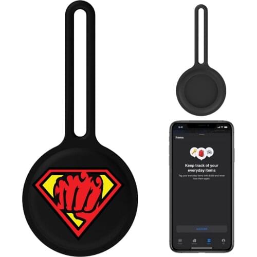 Anime one punch man Apple Airtags case Liquid Silicone Protective Locator Tracker Anti-lost Keychain Protective Covers