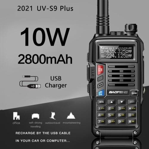 BaoFeng UV-S9 Plus Powerful Walkie Talkie CB Radio Transceiver 10W Long Range Portable For hunt forest upgrade