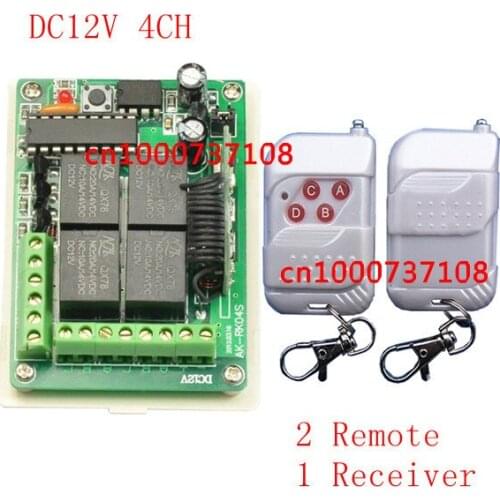 DC12V 4CH RF wireless power window switch 315mhz radio control light switch with learning code
