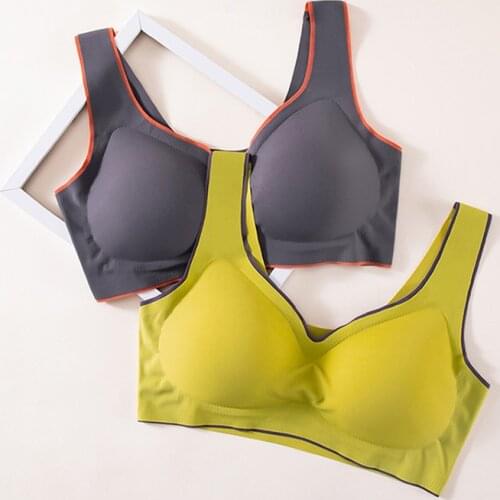 Seamless Bra Women Latex Underwear Soft Breathable Sports Vest No Wire Push Up Brassiere