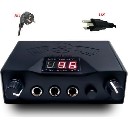 Tattoo Power Supply Double LED Display Permanent Tattoo Power Machine For Tattoo Pen Set Professional Accessory --TP-N-01
