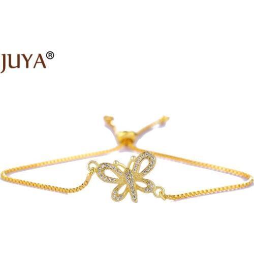 Pulseras mujer moda Insect Butterfly Charm Bracelets For Women Gold Chain Adjustable bracelet femme Jewelry Gift