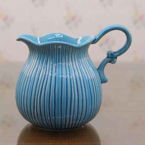 European All-match Ceramic Vase Table Mediterranean Single Ear American Decorative Vase Milk Pot