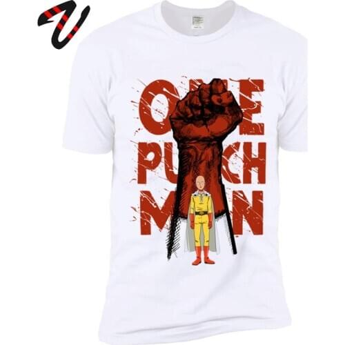 T-shirt For Men ANIME One Punch Man T Shirts Great Tops 100% Cotton Printed Adult Tees Custom Japanese Fashion Streetwear