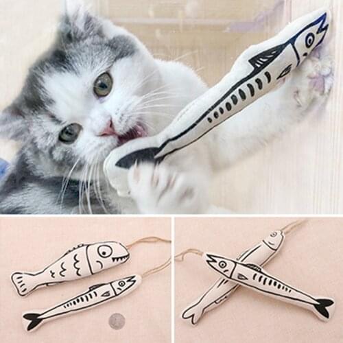 Interactive Cat Stick Artificial Fish Funny Cat Toy Natural Kitten Chewing Scratch Playing Toys Matatabi Catnip Pet Cat Supplies