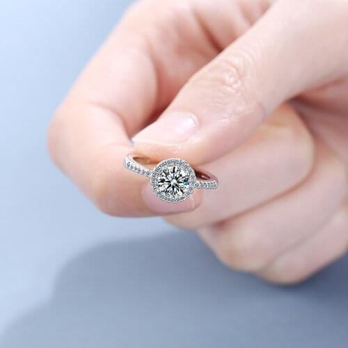 925 Sterling Silver Ring Real Diamond Jewelry for Women Anillos Mujer Engagement Rings for Women Fine Silver 925 Jewelry Girls