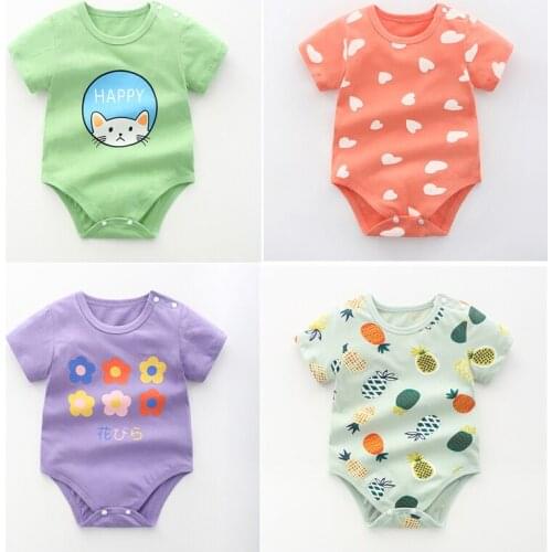 2021 Newborn Baby Bodysuits Girls Boys Knitted Romper Children Clothes Cotton Baby Rompers Cartoon Outfits Infant Boys Jumpsuit