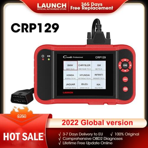 Launch Creader CRP129 OBD2 Car Scanner OBDII Diagnostic Tool Auto Code Reader Engine ABS SRS Brake Oil Reset Diagnostics