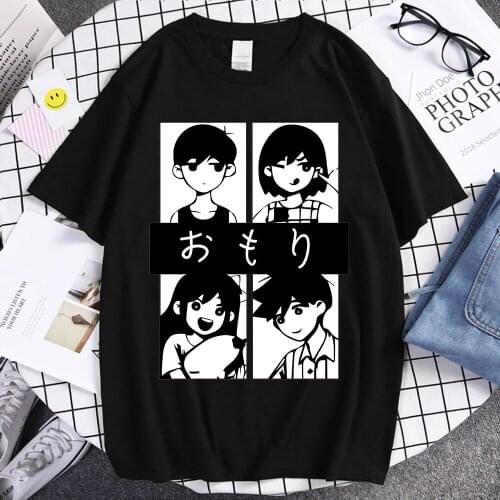 2021 Hot Sale Funny Style Wear Omori Printed Hot Sale Couple Fashion Streetwear Summer Cotton Popular Oversized Unsiex T-shirts
