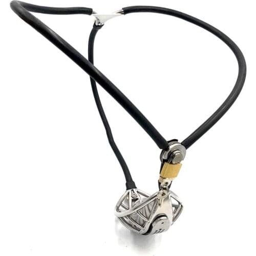 Metal Penis Cage Cock Sleeve Male Chastity Belt BDSM Bondage Stainless Steel Chastity Lock Pants Adult Sex Toys For Men Cbt