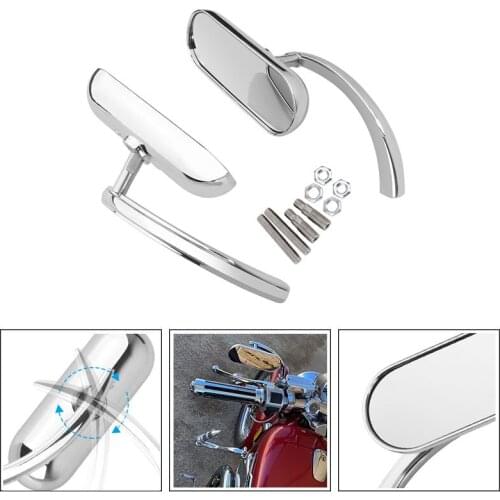 Motorcycle Rearview Mirror Chrome 8mm/10mm Side Mirror For Harley Touring Electra Glide Dyna Fatboy Softail Sportster