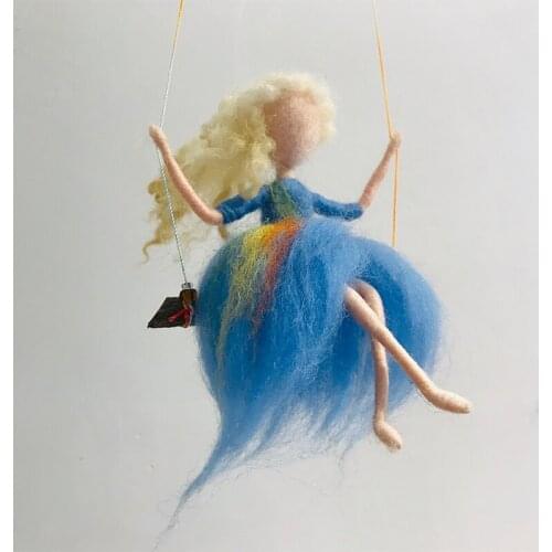 Fairy Needle Felting Kit for Beginners Elf Handicraft Felt Wool Felting Creativity Kit Doll Kit 15cm Height Video Instruction