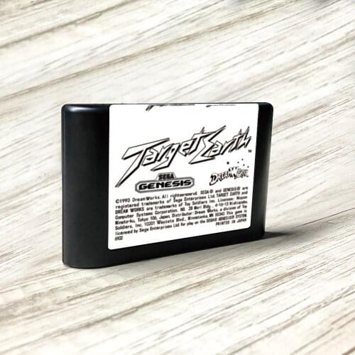 Target Earth - USA Label Flashkit MD Electroless Gold PCB Card for Sega Genesis Megadrive Video Game Console