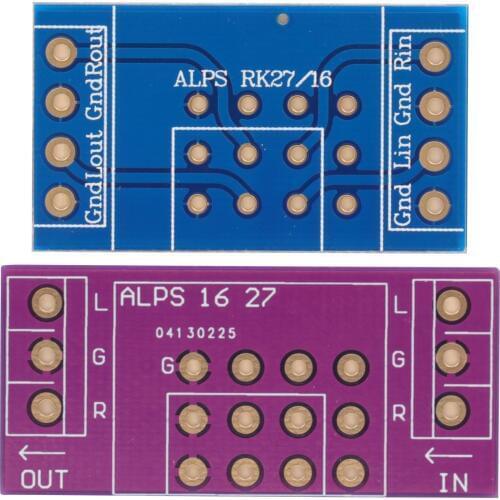 PCB BOARD Double Sides FR4 Adapter Circuit Board For ALPS RK16 RK27 VOLUME Potentiometers Hifi Audio Amplifier DIY 1PC