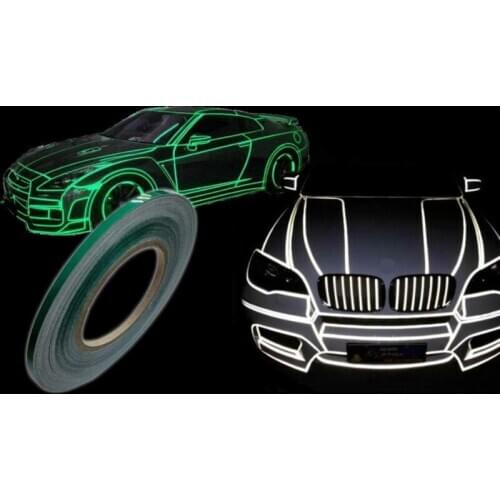 PET Luminous Warning Tape Self-Adhesive Luminous Self-Adhesive Safety Tape Car Body Reflective Stickers Car Accessories
