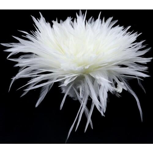 Fluffy White Rooster Feathers Bundle DIY Home Duster Accessories Wedding Jewelry Clothes Decoration Plumes For Crafts Wholesale