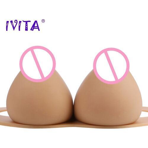 IVITA 6200g Realistic Silicone Breast Forms Fake Boobs For Crossdresser Drag Queen Shemale Transgender Enhancer Hot Breast Forms