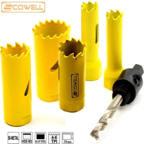 30% OFF 14mm-29mm HSS Bi-metal M3 hole saw cutter sets top quality 6PCS HSS Metal Working HoleSaw Cutting Blades Kits In Bulk