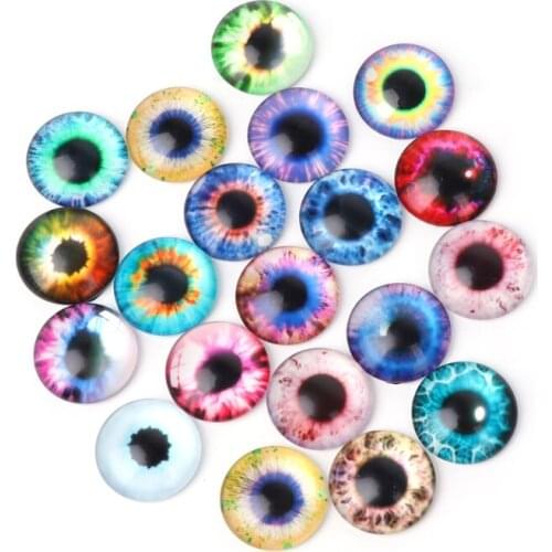 900C 20Pcs Glass Dolls Eye DIY Handcraft Animal Eyes Jewelry Accessories 10/16/20mm
