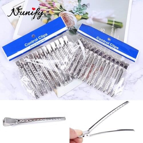 Nunify Pro Salon Hairdressing Tools Duck Mouth Hairdressing Hair Clip Clips Hair Stainless Steel Hairdressing Sectioning Clamp