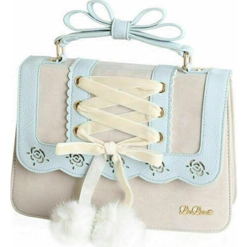 2021 Hot Lolita Girl Crossbody Messenger Shoulder Kawaii Bag Sweet Ribbon Handbag Gift
