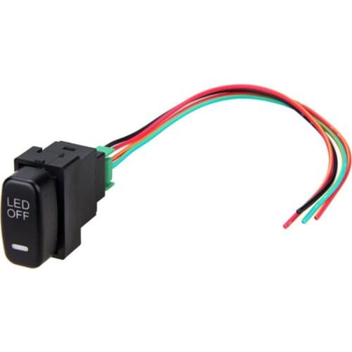 1pcs Car LED Fog Light Push Rocker Switch DC 12V On/Off Rocker Switch For Mitsubishi Pajero Lancer