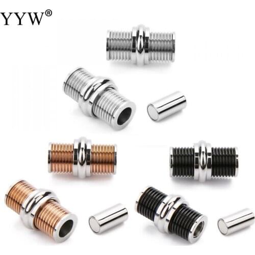 2pcs/Bag Stainless Steel Magnetic Clasps For Diy Connector 22.5mm Leather Bracelets Buckle Jewelry Making Findings Accessories