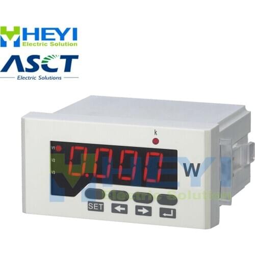 3 phase LED digital Active power meter 48*96 mm Class 0.5 three phase digital panel meter