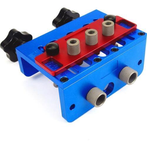 3 in 1 Roundwood tenon Punching Drilling set Locator Dowel Drilling Tools Punch Locator Power Woodworking Joinery Hand Tool