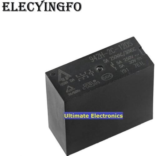 5PCS 942H-2C-12DS 12vdc 5a250vac 8 feet two open two closed Relays