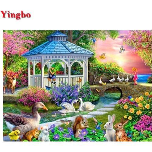 Diamond Painting Landscape garden 5d Diamond Painting animal Full Round Square Rhinestones Embroidery Cross-stitch Home Decor