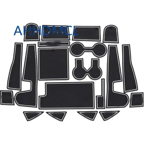 Car Door Gate Slot Mats Cup Armrest Storage Pad Mat For Nissan Murano 2015 2016 2017 2018 2019