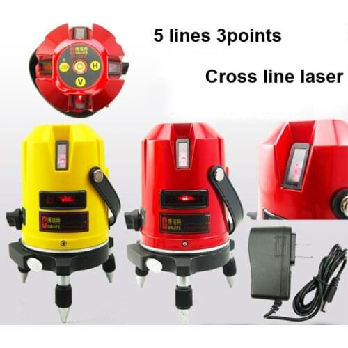 Free Shipping Hot sale 5 lines 3points Cross line laser,laser level,Professional laser line level rotary laser level EK-452DP